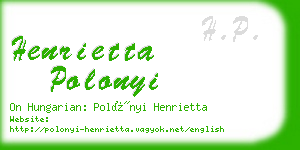 henrietta polonyi business card